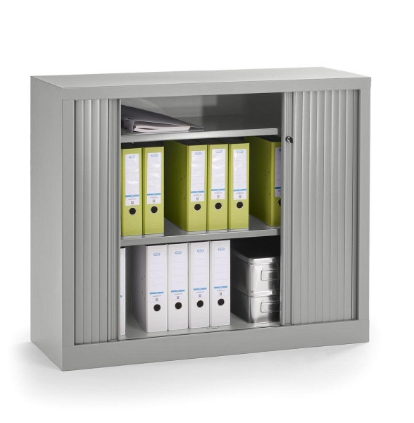 Deskin Rollladenschrank, Alusilber, 1200 x 430 x 1000 mm, 330997