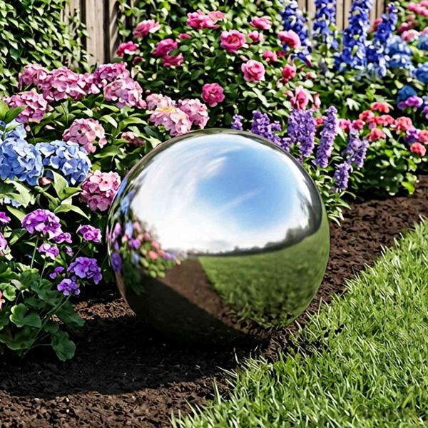vidaXL Spiegelkugel Ø 47 cm Silber Edelstahl 201, 42008429