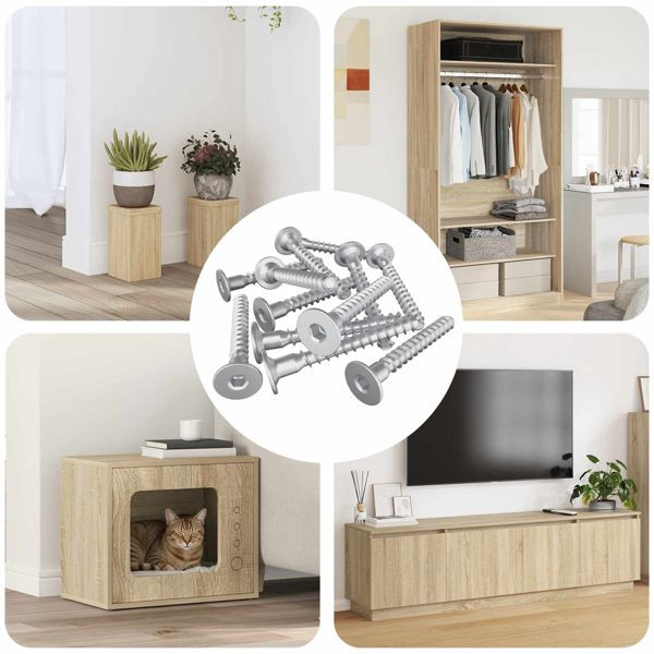 vidaXL Confirmat-Schrauben 5000-teilig Silber Metall, 864378