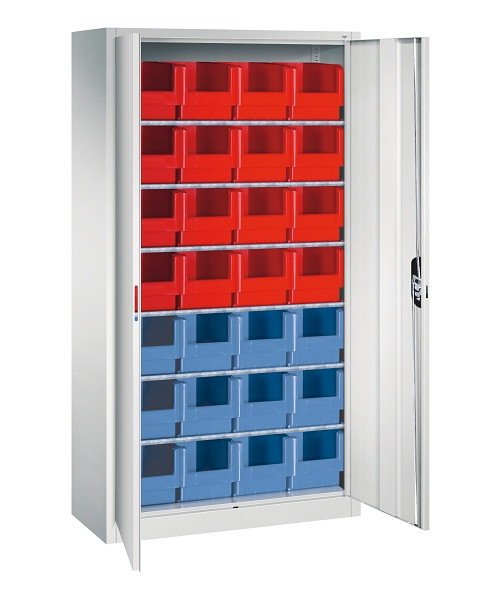 C+P Magazinschrank Serie 13, H1980xB1000xT420mm, 7035/7035, Einlegeböden 6, 133144-22 S10102