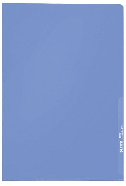 LEITZ 4000 Standard Sichthülle A4 PP-Folie, genarbt, blau, 0,13 mm, 4000-00-35