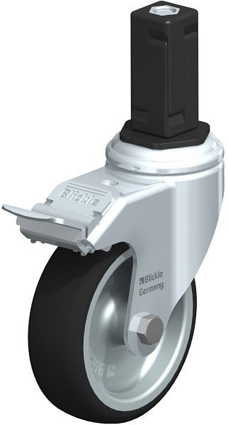 Blickle LKRA-PATH 101G-11-FI-EV14 Apparate-Lenkrolle mit Expander & Feststeller, Thermoplastisches Polyurethan, Grau, 848770
