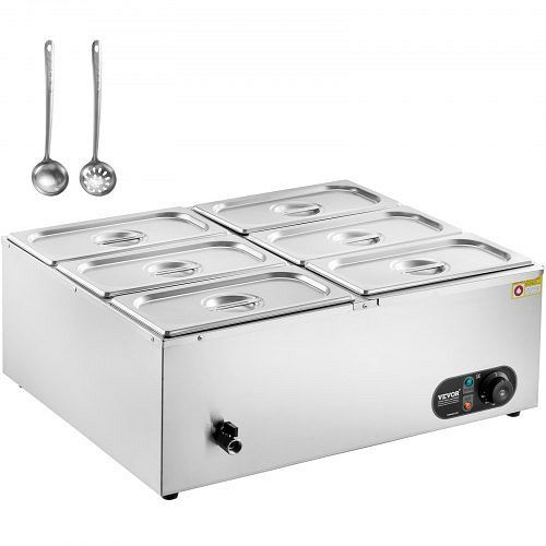 VEVOR Speisenwärmer Chafing Dish Gastronormbehälter 6x5Qt 1500W Buffet Set, SYSPBWQPTK61338ZNV2