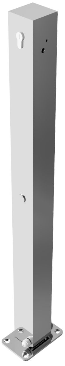 Schake Absperrpfosten, Stahlrohr 70 x 70 mm, umlegbar, für Vorhangschloss im BOB-Shop günstig kaufen