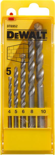 DeWalt Steinbohrer-Set 5-teilig, in Kunststoffkassette, DT6952-QZ