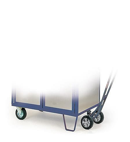Protaurus Rotauro Schrankwagen mit verzinkten Wänden für Hebelroller, 1280x850x1776mm mit Drahtgitterverkleidung, 200mm TPE-Räder, 12-1315