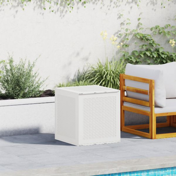 vidaXL Garten Aufbewahrungsbox Weiß 55x53x57 cm PP, 870581