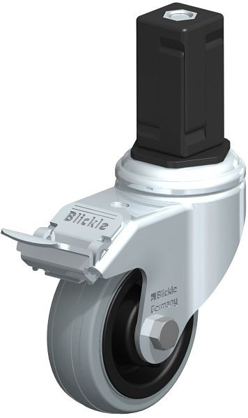 Blickle LKRA-VPA 80K-11-FI-EV15 Apparate-Lenkrolle mit Expander & Feststeller, Vollgummi, Grau, 848119