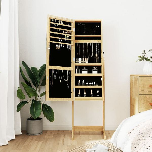 vidaXL Spiegel-Schmuckschrank Freistehend 42x38x152 cm, 353258