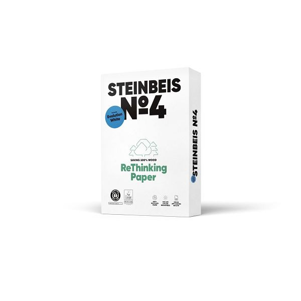 Steinbeis No. 4 - Evolution White - Recyclingpapier, A3, 80g, weiß, 500 Blatt, K1706666080B