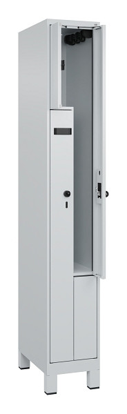 C+P Z-Spind Evolo PLUS, Füße, 2 Fächer, 1950x300x500mm, 7035/7035, Drehriegel, 049013-102 S10012