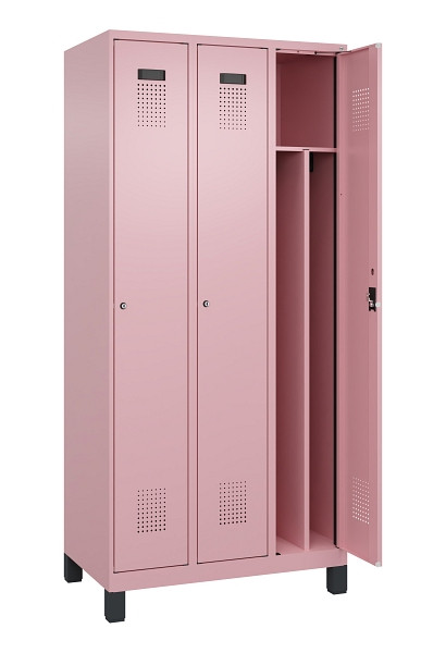 C+P Spind Evolo PLUS, mit Füßen, 3 Abteile, 1950x900x500mm, 3015/3015, Verschluss Zylinderschloss, 049010-30F S10051