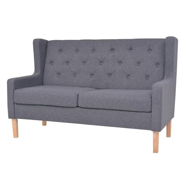 vidaXL 2-Sitzer-Sofa Stoff Grau, 245453