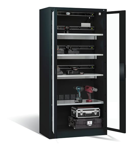 C+P Akkuladeschrank Comfort, H1950xB930xT500 mm, Anthrazit, 8921-055E3 S10022