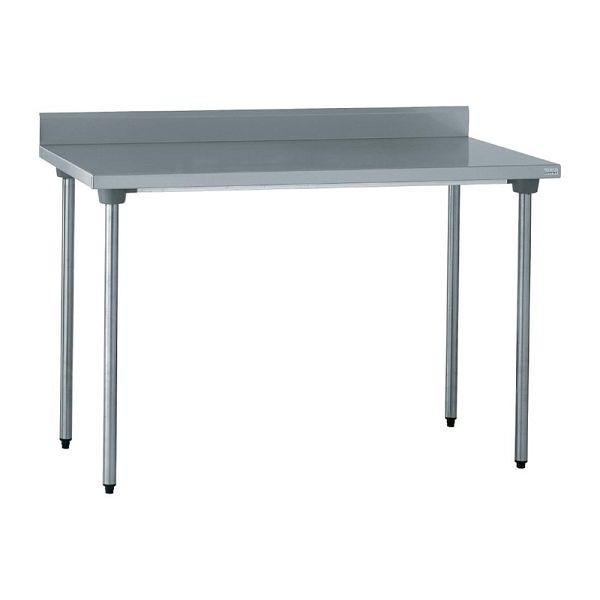 Tournus Edelstahltisch 1000 mm mit Aufkantung, mit Profilrahmen verstärkt, CX550