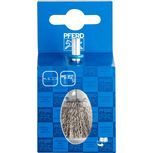 Pferd Pinselbürste mit Schaft, ungezopft POS PBU 2022/6 INOX 0,20, VE: 10 Stück, 43704015