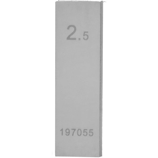 STEINLE Einzel Parallel Endmaß Stahl 2,5 mm, DIN EN ISO 3650 mit Toleranzklasse: 1, 42020068