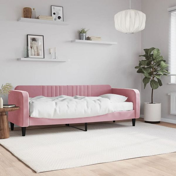 vidaXL Tagesbett mit Matratze Rosa 80x200 cm Samt, 3197035