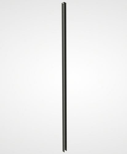 TTS Trennwandsystem 9200, Wandanschlußprofil, staubgrau, H 2000 mm, 285293