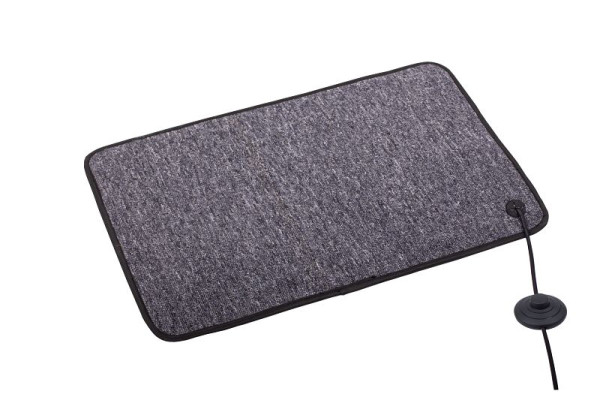 Etherma Heizteppich mit Steckerleitung, Anthrazit, 80 x 90 cm, 180 W, 230 V, 40856