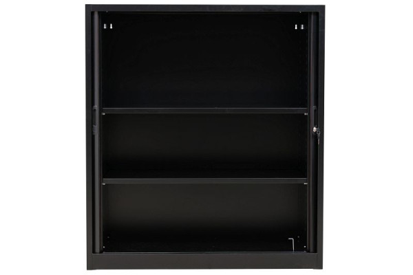 Gürkan Rollladenschrank, 46 x 120 x 135 cm, Schwarz, Fachboden Stück 2, SDC.1312, 100222