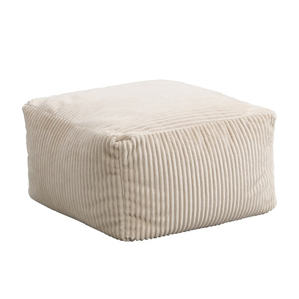 HOME DELUXE Sitzsack Hocker COZY - Cord Optik, Farbe Beige, 50795