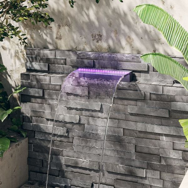 vidaXL Wasserfall-Element mit RGB LEDs Acryl 45 cm, 151402