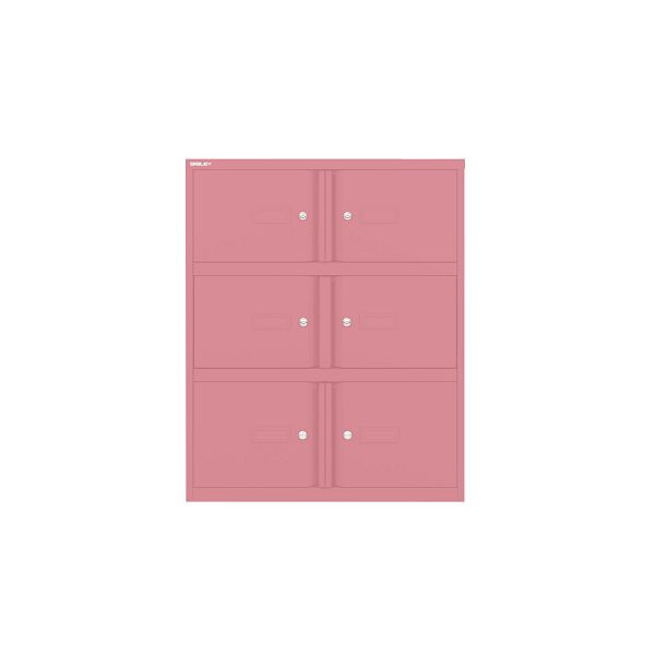 Bisley Essentials Office Locker, Höhe 1000-1024 x Breite 800 x Tiefe 470 mm, 601 pink, YELD0810601