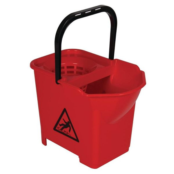 Jantex Moppeimer rot 14L, einfach zu füllen, Schmutzsammler und -gitter, S222