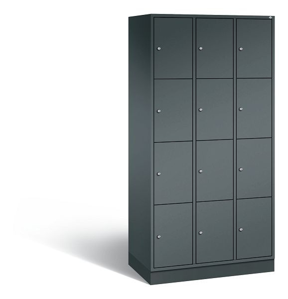 C+P Schließfachschrank Intro, 12 Fächer, H1950xB920xT490 mm, Anthrazit, 8470-301 S10179