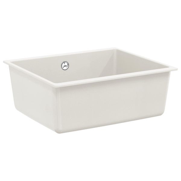 vidaXL Waschbecken Weiß 530 x 460 mm 80% Quarz und 20% Harz, 42028427