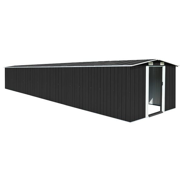 vidaXL Gerätehaus Anthrazit 257x779x181 cm Verzinkter Stahl, 47034