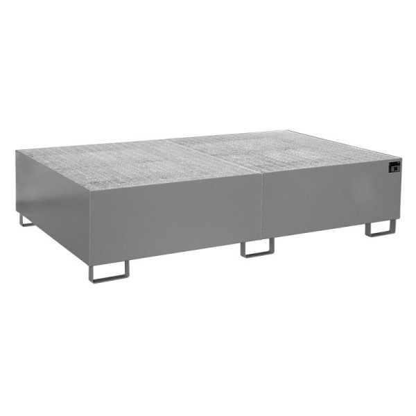 STEIN HGS Regalwanne RW, 1000 Liter, RAL 7005 mausgrau, Gesamthöhe 505 mm, lackiert, Gitterrost, 79217.0071
