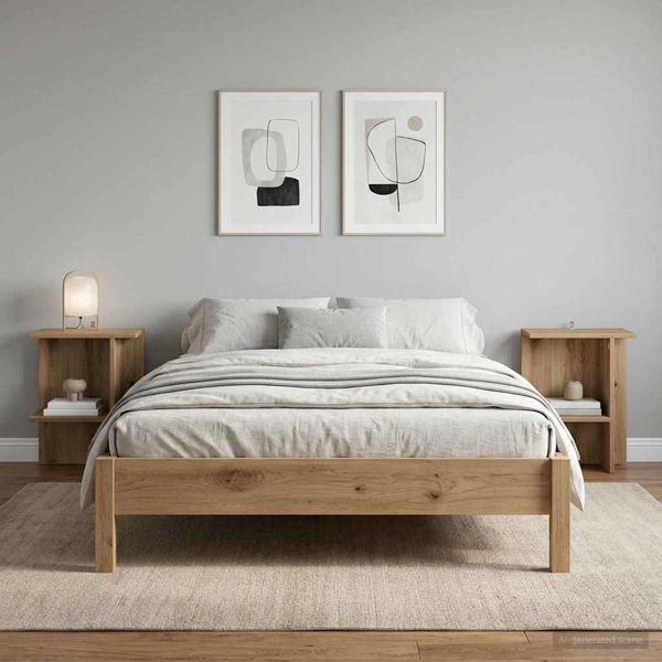 vidaXL Couchtisch 2-teilig Artisan-Eiche 40 x 30 x 49 cm Holzwerkstoff, 8001078