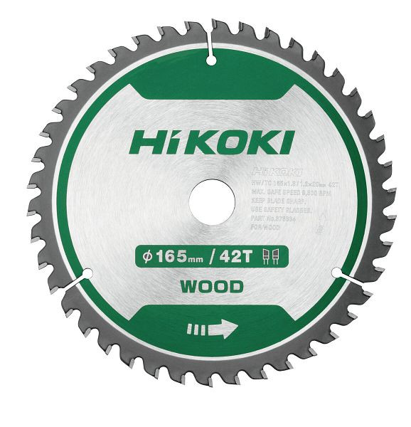 HiKOKI TCT Kreissägeblatt Holz 165x20 Z42 Flach- / Wechselzahn, 4100043