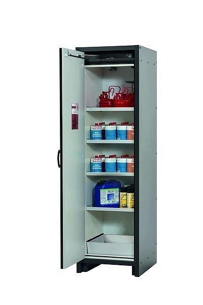 asecos Sicherheitsschrank Q-CLASSIC-30, Q30.195.056 in resedagrün RAL 6011 mit 4x Fachboden (Stahlblech), 31002-068-30079