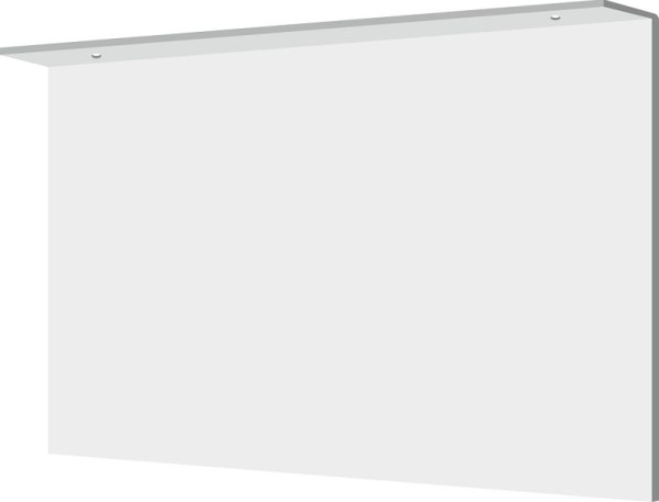 Moedel Fahnenschild blanko, rechteckig, Abkantung kurze Seite, Aluminium, 400x200 mm, 104497