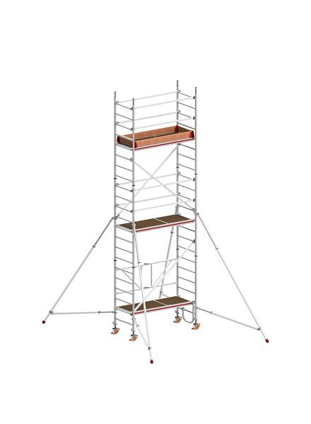 HYMER Fahrgerüst, klappbar mit Ausleger, Bühnenlänge 1,90 m, Rahmenteilbreite 0,80 m, Reichhöhe 6,75 m, 817707
