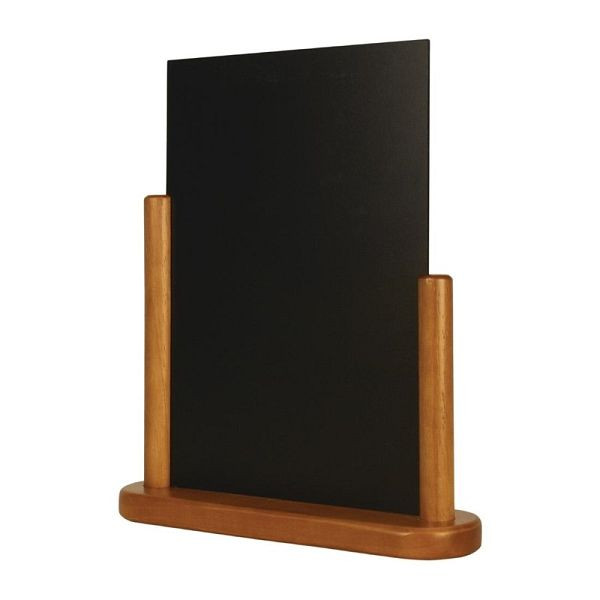 Securit Tischtafel, massives Buchenholz in Teakausführung A4, Y870
