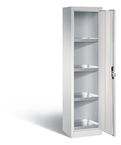 C+P Umweltschrank Acurado, H1950xB502xT500mm, Farbe: Lichtgrau, Muldengriff, 8901-315 S10138