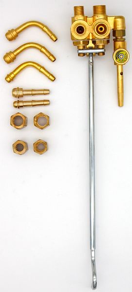 Produktbild von PEL PEL21S Gashahn Für Lotus TPF4-912GEV, TPF4-912GE, TPF2-912GEV – Mit Zündflamme, Thermoelementanschluss M9x1, Achse 8x6,5x22 Mm – Für Gasherde & Bratpfannen