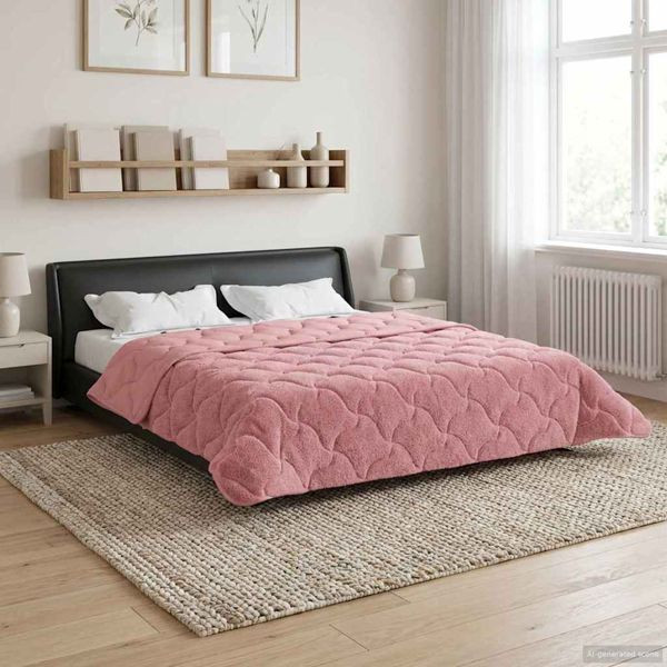 vidaXL Winterbettdecke 200 x 220 cm Winter Rosa Atmungsaktiv, 42026345