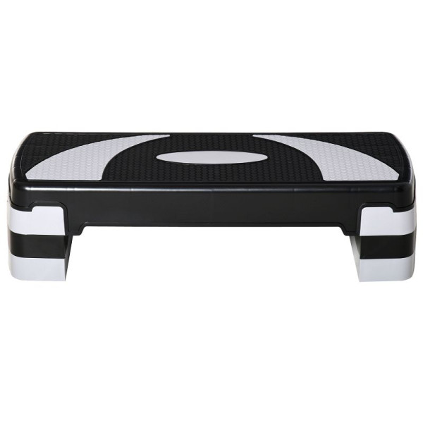 HOMCOM Aerobic-Stepper, höhenverstellbar, für Indoor und Outdoor, Belastbarkeit bis 150 kg, 80 x 31 x 10-20 cm, A90-077BK