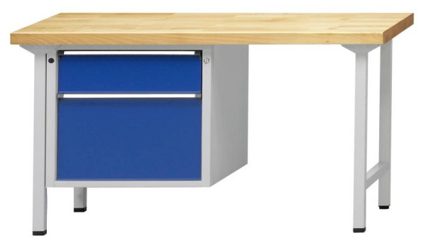 ANKE Werkbänke Kombiwerkbank, Modell 701 V, 1500 x 700 x 890 mm, RAL 7035/5010, BMP 40 mm, 410.097
