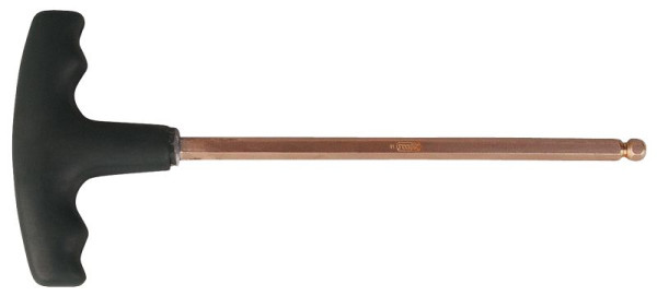 KS Tools BERYLLIUMplus Innensechskant-Winkelstiftschlüssel, T-Griff 4 mm, mit Kugelkopf, 962.0961