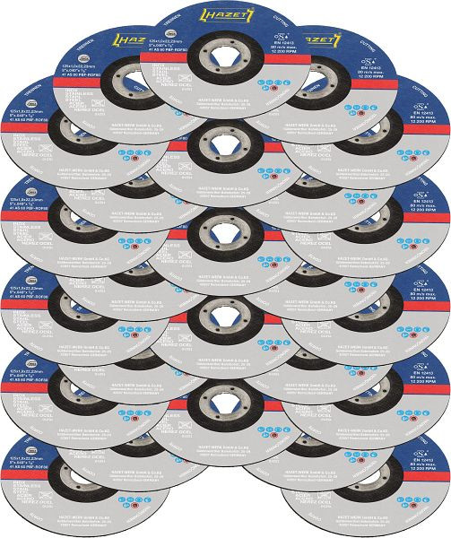 Hazet Trennscheiben Satz, Anzahl Werkzeuge: 25, Norm: DIN EN 12413, oSa, Anzahl Werkzeuge: 25, 9233-010/25