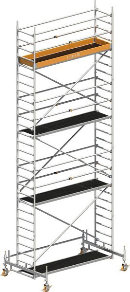 Layher Gerüst Uni Standard P2 mit Uni Telegeländer, Max. Plattformhöhe: 6,35 m, 1411106