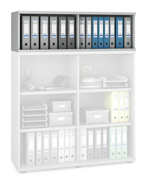 Deskin Aufsatzregal MULTI M pro, Dekor: Lichtgrau, BxHxT: 1200 x 390 x 420 mm, 272689