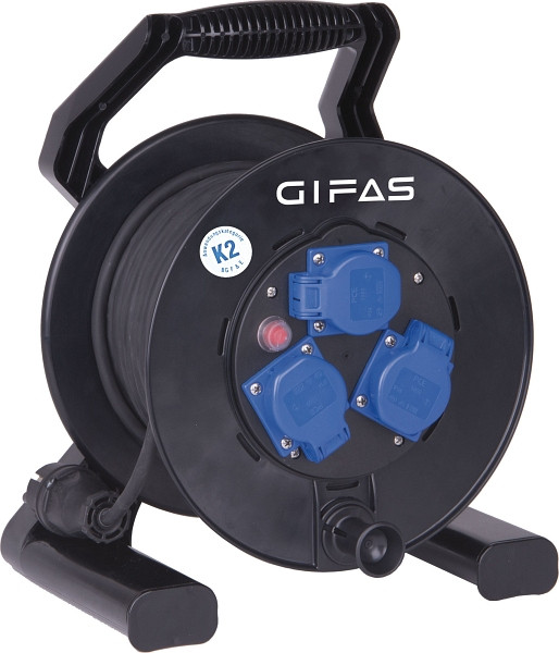 GIFAS Leitungsroller Typ 511K2, 25 m Zuleitung H07RN-F 3 x 1,5 mm², 5 kg, 289723