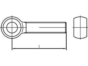 Augenschrauben DIN 444 4.6 LBM 10 x 100 galvanisch verzinkt VE=S (25 Stück)